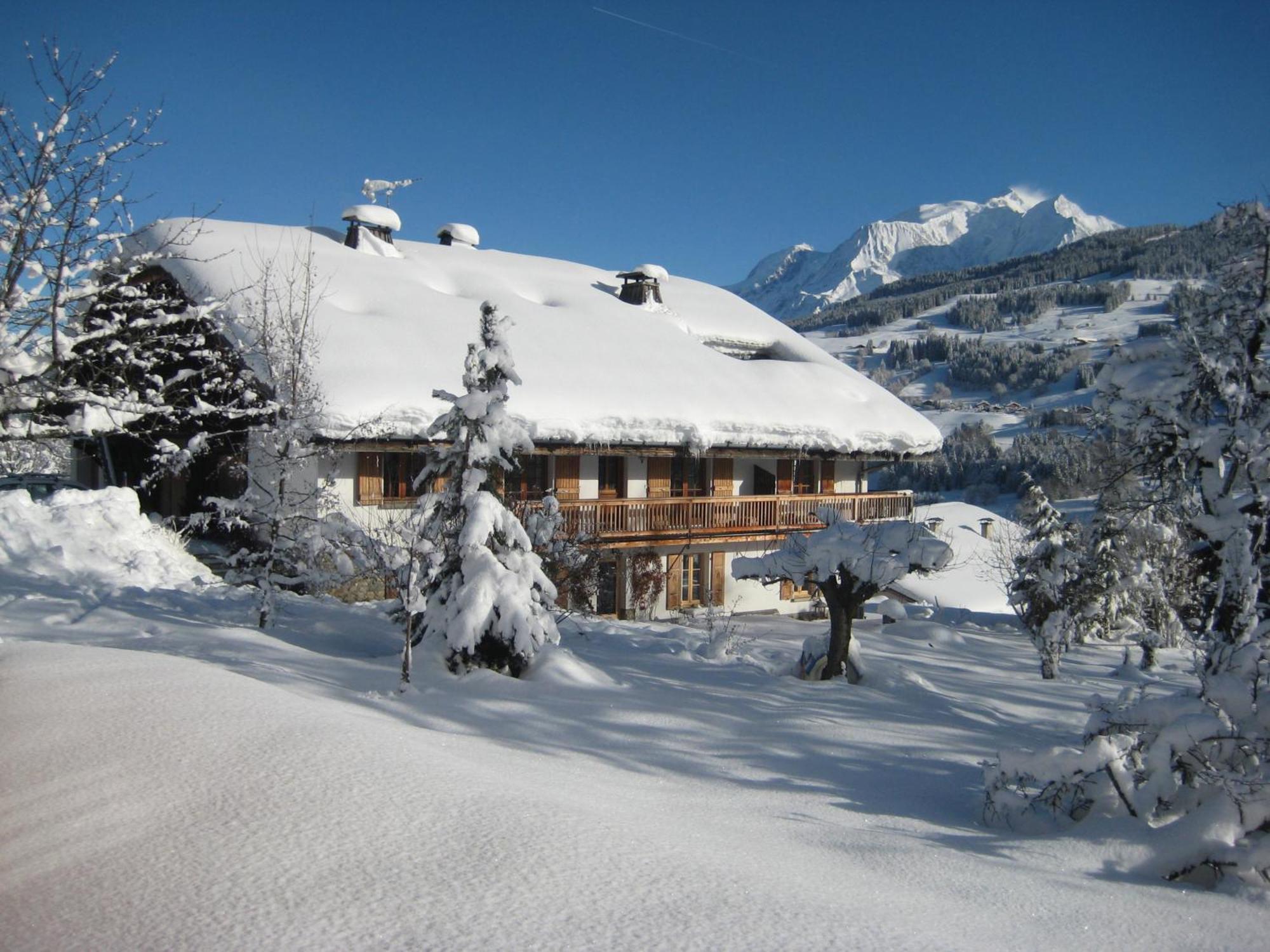 Chalet à Megève-Vauvray - Appartements tout confort, vue Mont Blanc Demi-Quartier Exterior foto